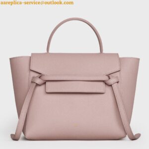 Replica Celine Micro Belt Bag In Vintage Pink Grained Calfskin