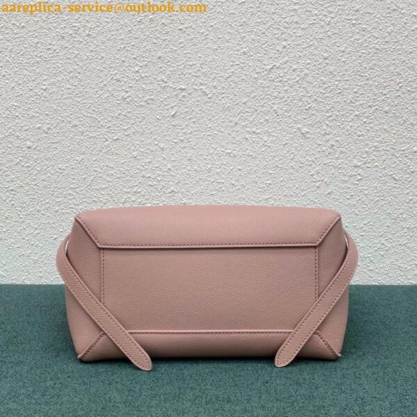 Replica Celine Micro Belt Bag In Vintage Pink Grained Calfskin 8