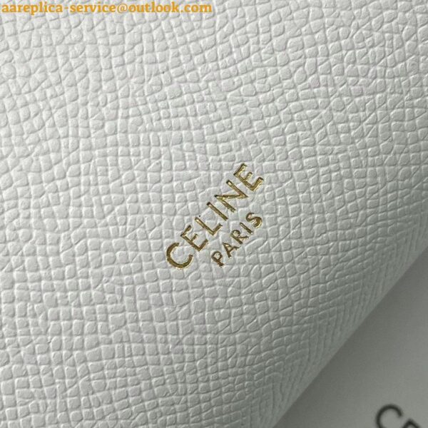 Replica Celine Micro Belt Bag In White Grained Calfskin 15