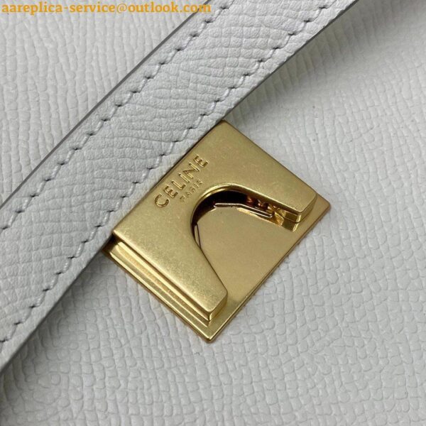 Replica Celine Micro Belt Bag In White Grained Calfskin 22