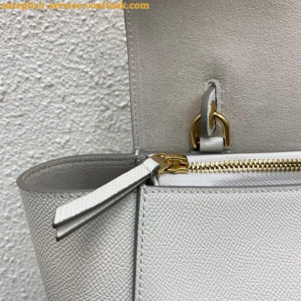 Replica Celine Micro Belt Bag In White Grained Calfskin 23