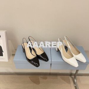 Replica Prada Patent-leather Slingback Pumps 1I173N