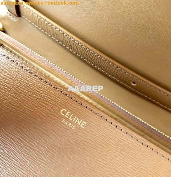 Replica Celine Classic Box Bag in Calfskin with Cork Effect Beige 10