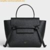 Replica Celine Belt Nano Bag In Bordeaux Grained Calfskin 2