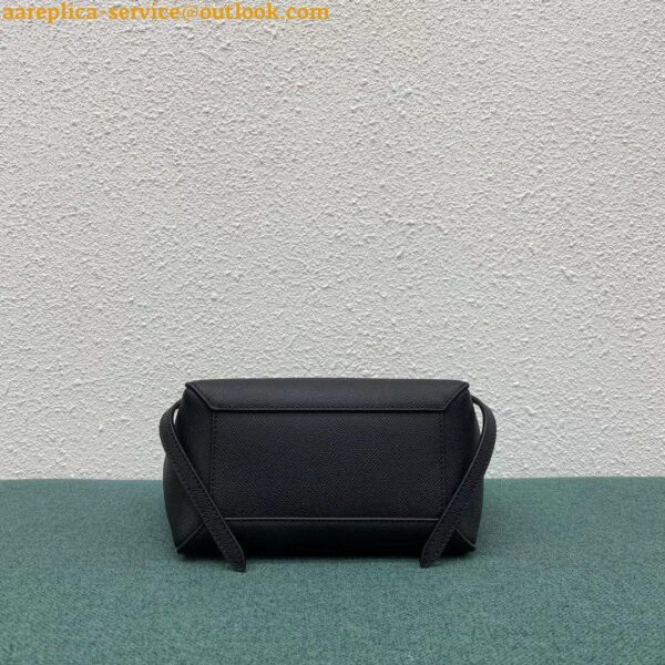 Replica Celine Belt Nano Bag In Black Grained Calfskin 3