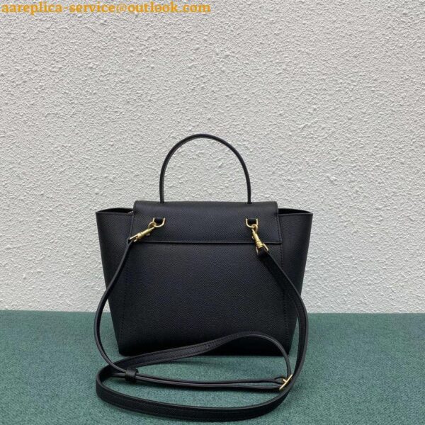 Replica Celine Belt Nano Bag In Black Grained Calfskin 4