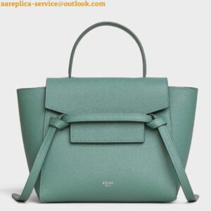 Replica Celine Belt Nano Bag In Celadon Grained Calfskin 2