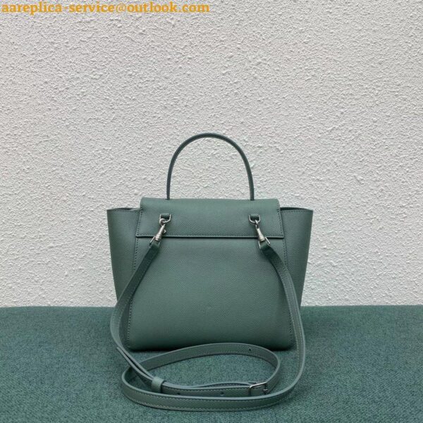 Replica Celine Belt Nano Bag In Celadon Grained Calfskin 8