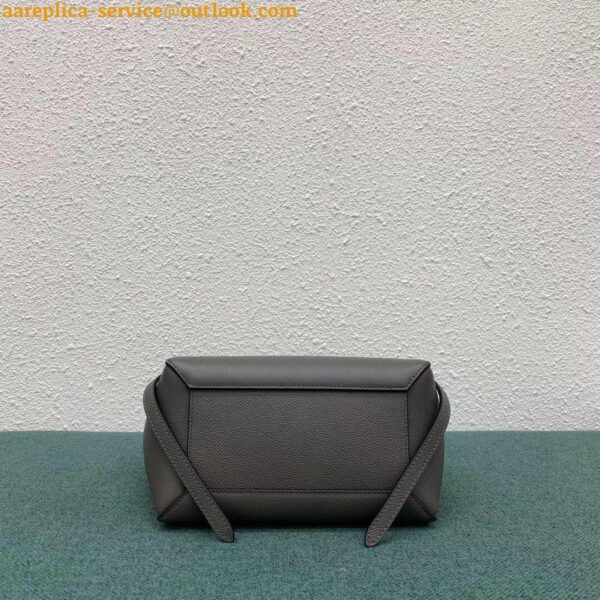 Replica Celine Belt Nano Bag In Grey Grained Calfskin