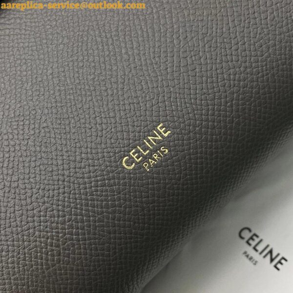 Replica Celine Belt Nano Bag In Grey Grained Calfskin 5