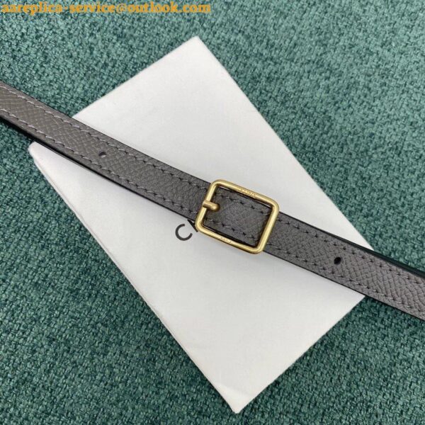 Replica Celine Belt Nano Bag In Grey Grained Calfskin 9