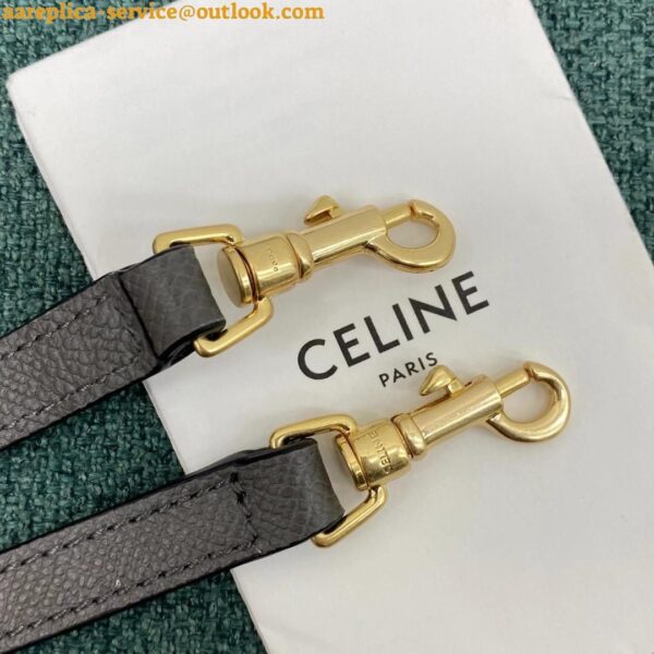 Replica Celine Belt Nano Bag In Grey Grained Calfskin 12