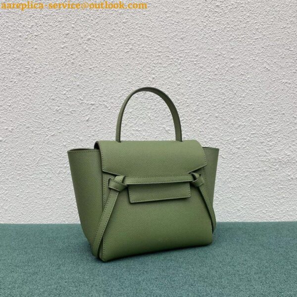 Replica Celine Belt Nano Bag In Light Khaki Grained Calfskin 5