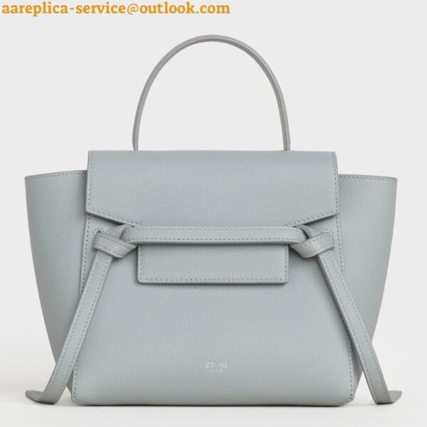 Replica Celine Belt Nano Bag In Mineral Grained Calfskin 3