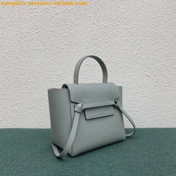 Replica Celine Belt Nano Bag In Mineral Grained Calfskin 5