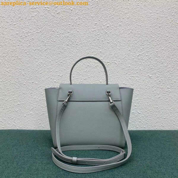 Replica Celine Belt Nano Bag In Mineral Grained Calfskin 10