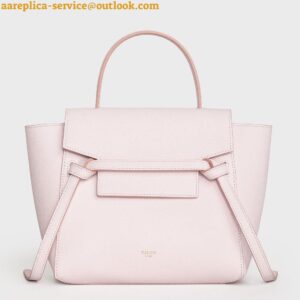 Replica Celine Belt Nano Bag In Pale Pink Grained Calfskin