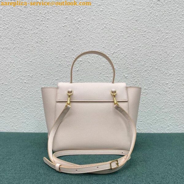 Replica Celine Belt Nano Bag In Pale Pink Grained Calfskin 5