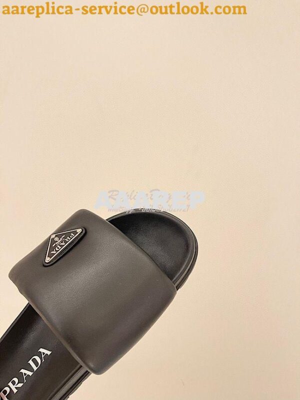 Replica Prada Soft padded nappa leather slides 1XX648 15