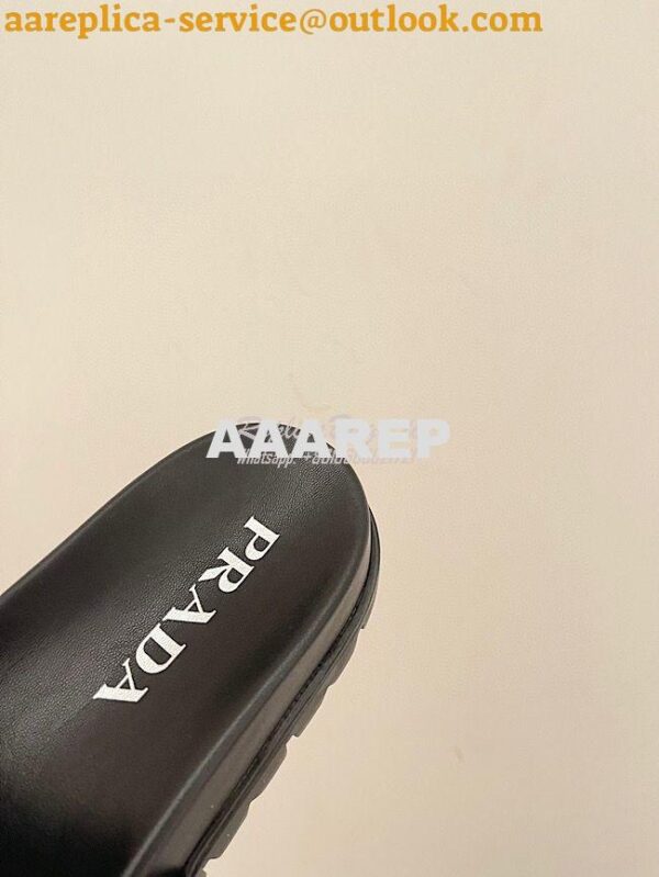 Replica Prada Soft padded nappa leather slides 1XX648 16