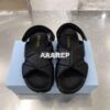 Replica Prada Sporty Quilted Nappa Leather Sandals 1X599M White 2