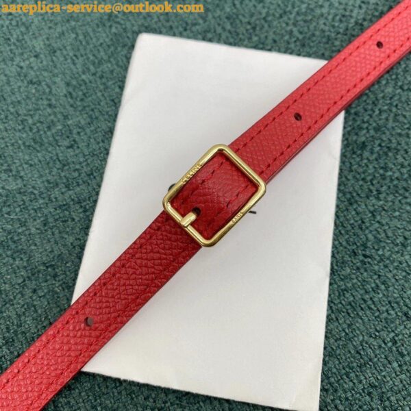 Replica Celine Belt Nano Bag In Red Grained Calfskin 9