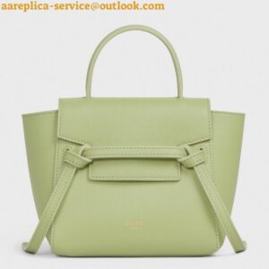 Replica Celine Belt Nano Bag In Sage Grained Calfskin