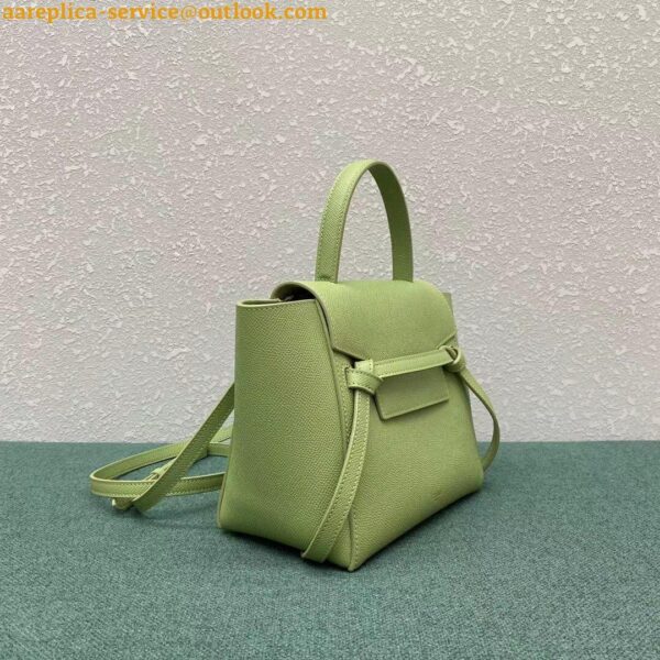 Replica Celine Belt Nano Bag In Sage Grained Calfskin 5