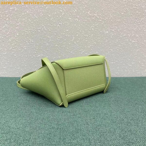 Replica Celine Belt Nano Bag In Sage Grained Calfskin 6