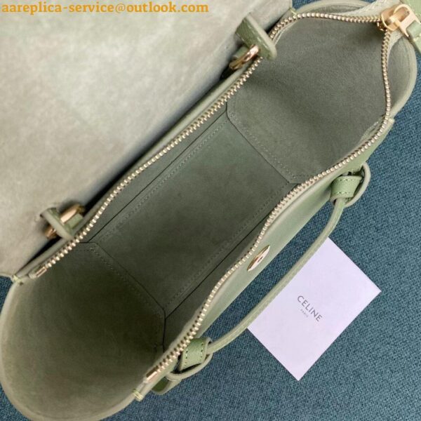 Replica Celine Belt Nano Bag In Sage Grained Calfskin 10