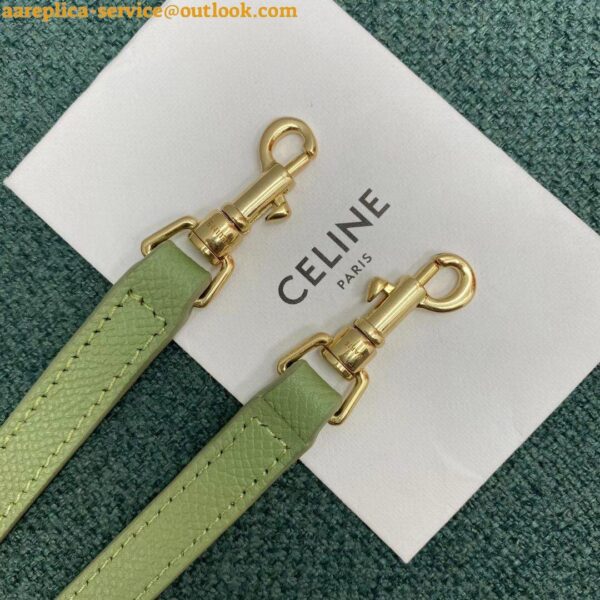 Replica Celine Belt Nano Bag In Sage Grained Calfskin 15