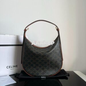 Replica Celine Heloise Bag In Triomphe Canvas And Calfskin 114713 Tan