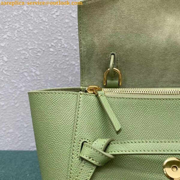 Replica Celine Belt Nano Bag In Sage Grained Calfskin 16