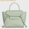 Replica Celine Belt Nano Bag In Slate Blue Grained Calfskin