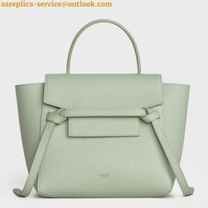 Replica Celine Belt Nano Bag In Vert D'eau Grained Calfskin