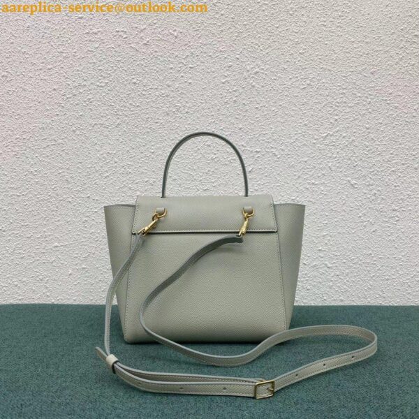 Replica Celine Belt Nano Bag In Vert D'eau Grained Calfskin 5