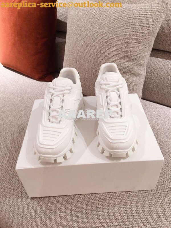 Replica Prada Cloudbust Thunder Sneakers Men Female 1E819L White 4