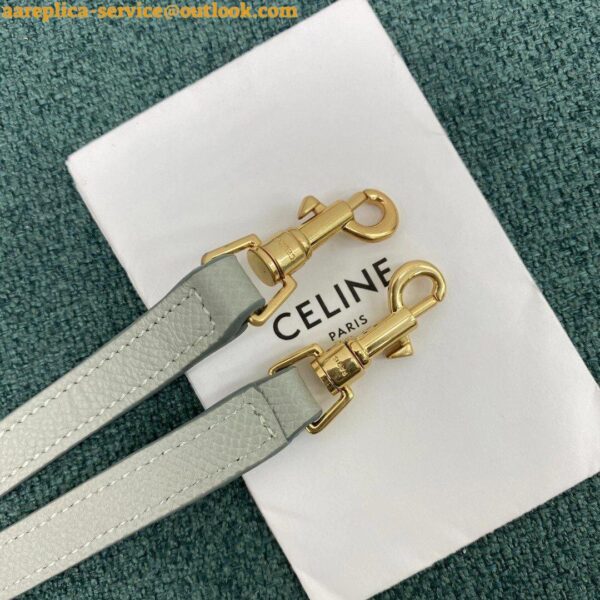 Replica Celine Belt Nano Bag In Vert D'eau Grained Calfskin 12