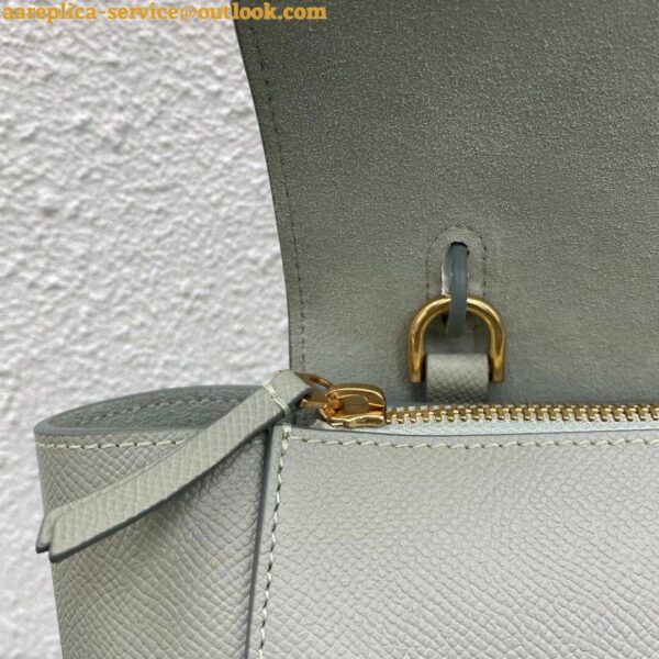 Replica Celine Belt Nano Bag In Vert D'eau Grained Calfskin 13