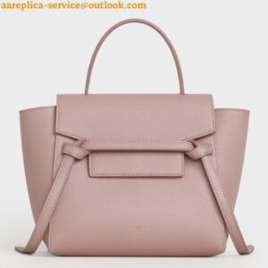 Replica Celine Belt Nano Bag In Vintage Pink Grained Calfskin