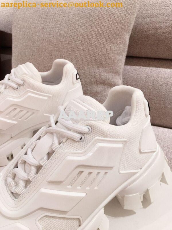 Replica Prada Cloudbust Thunder Sneakers Men Female 1E819L White 9