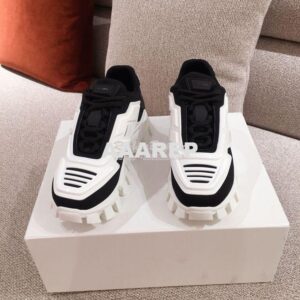 Replica Prada Cloudbust Thunder Sneakers Men Female 1E819L White Black 2