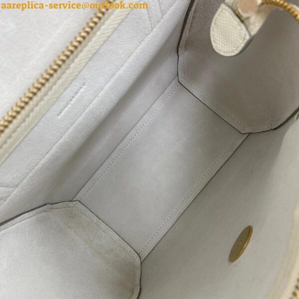 Replica Celine Belt Nano Bag In White Grained Calfskin 8