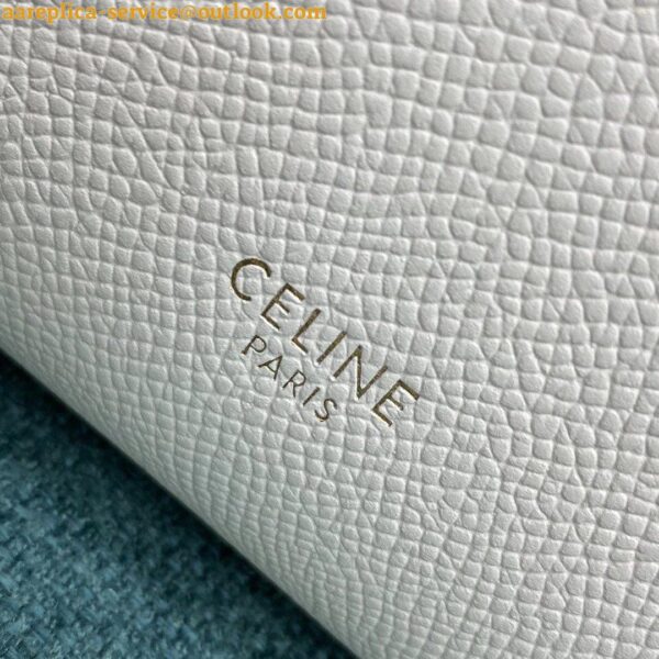 Replica Celine Belt Nano Bag In White Grained Calfskin 9