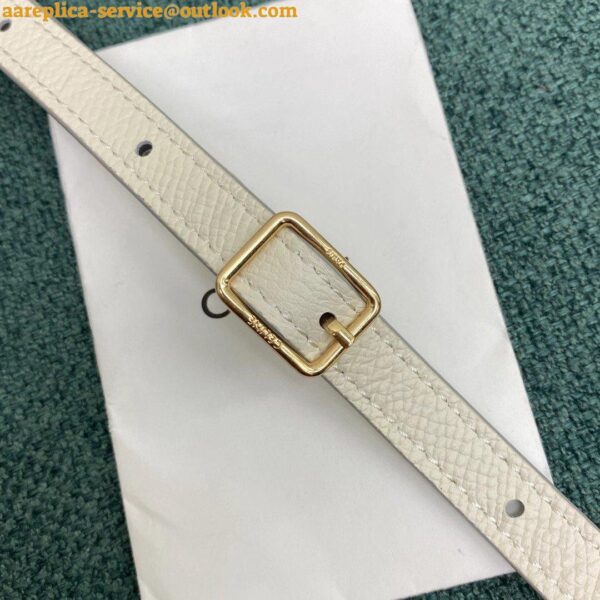 Replica Celine Belt Nano Bag In White Grained Calfskin 11