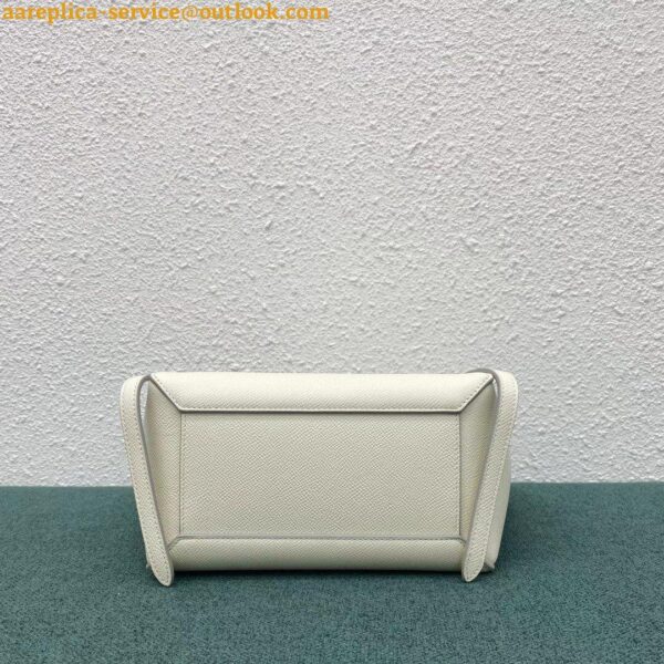 Replica Celine Belt Nano Bag In White Grained Calfskin 12