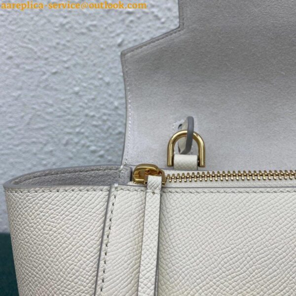 Replica Celine Belt Nano Bag In White Grained Calfskin 14