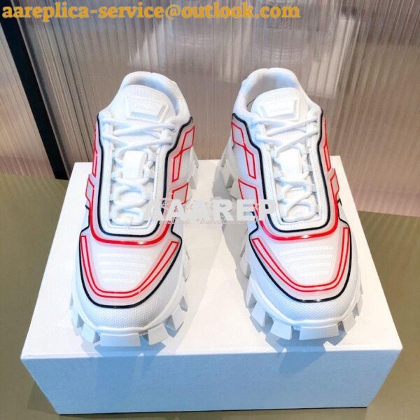 Replica Prada Cloudbust Thunder Sneakers Men Female 2EG293 White 5