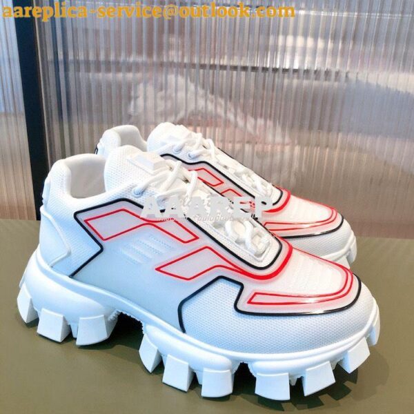 Replica Prada Cloudbust Thunder Sneakers Men Female 2EG293 White 6