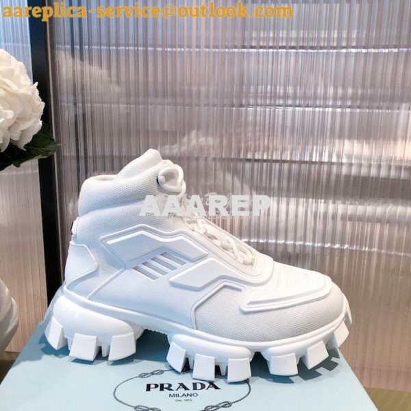 Replica Prada Cloudbust Thunder Sneakers Men/ Female 2TG180 White 4